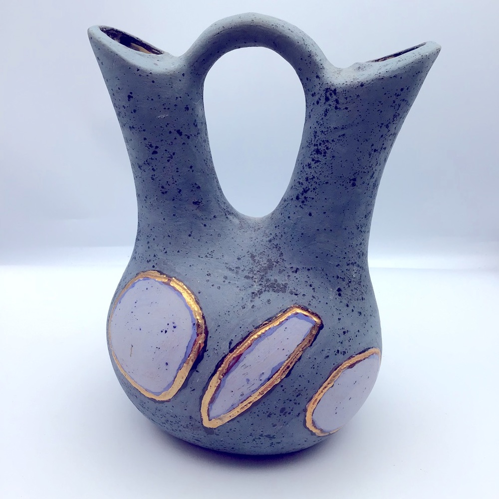 Handmade Navajo Style Wedding Vase Approximately 8” Tall